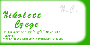 nikolett czege business card